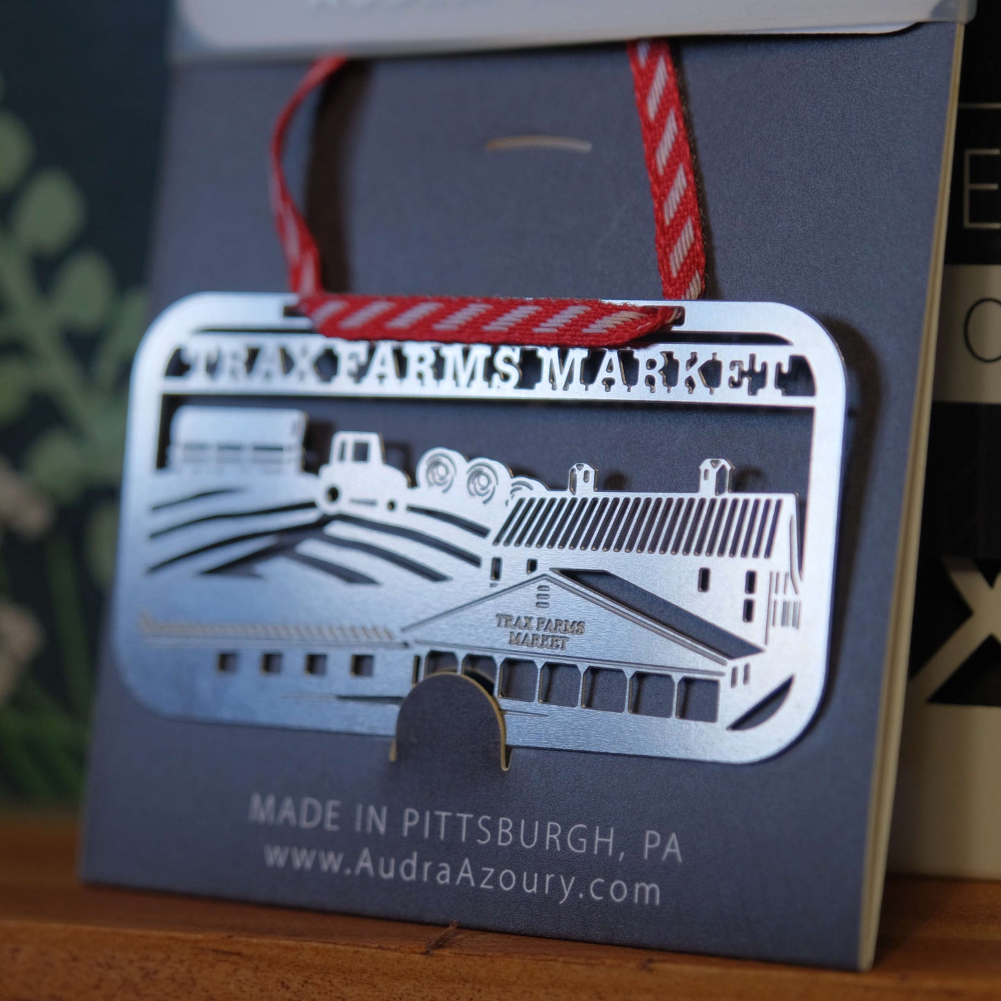 Trax Farms Stainless Steel Ornament by Audra Azoury