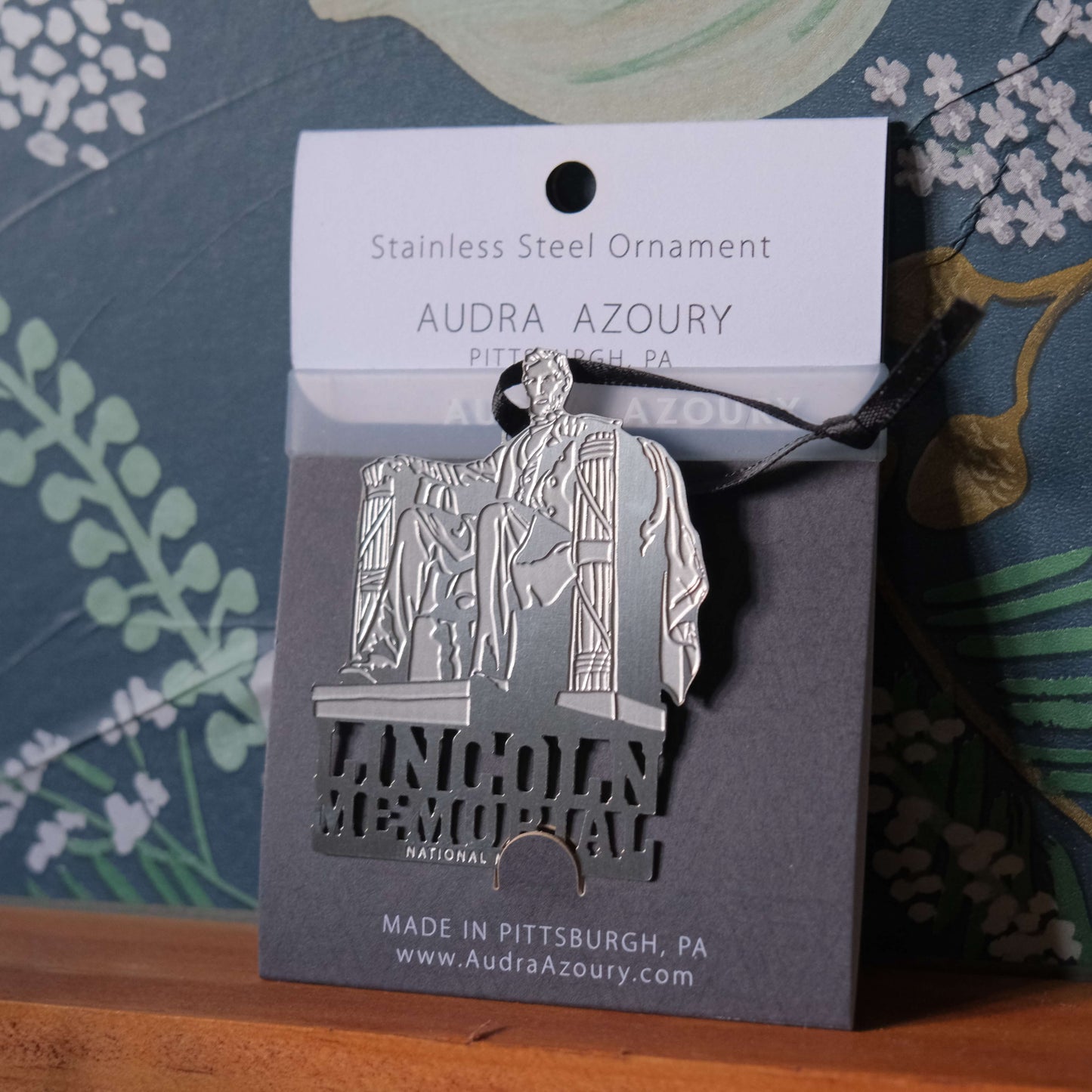 Lincoln Memorial Stainless Steel Ornament by Audra Azoury