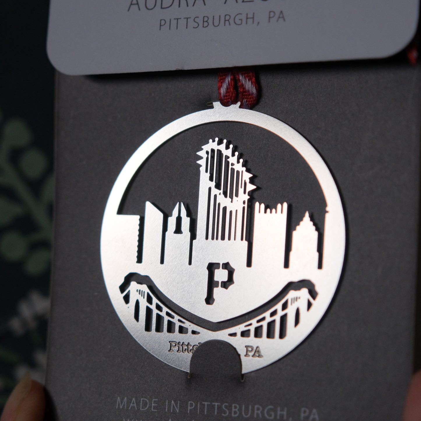 Pittsburgh Ornament | Baseball Trophy