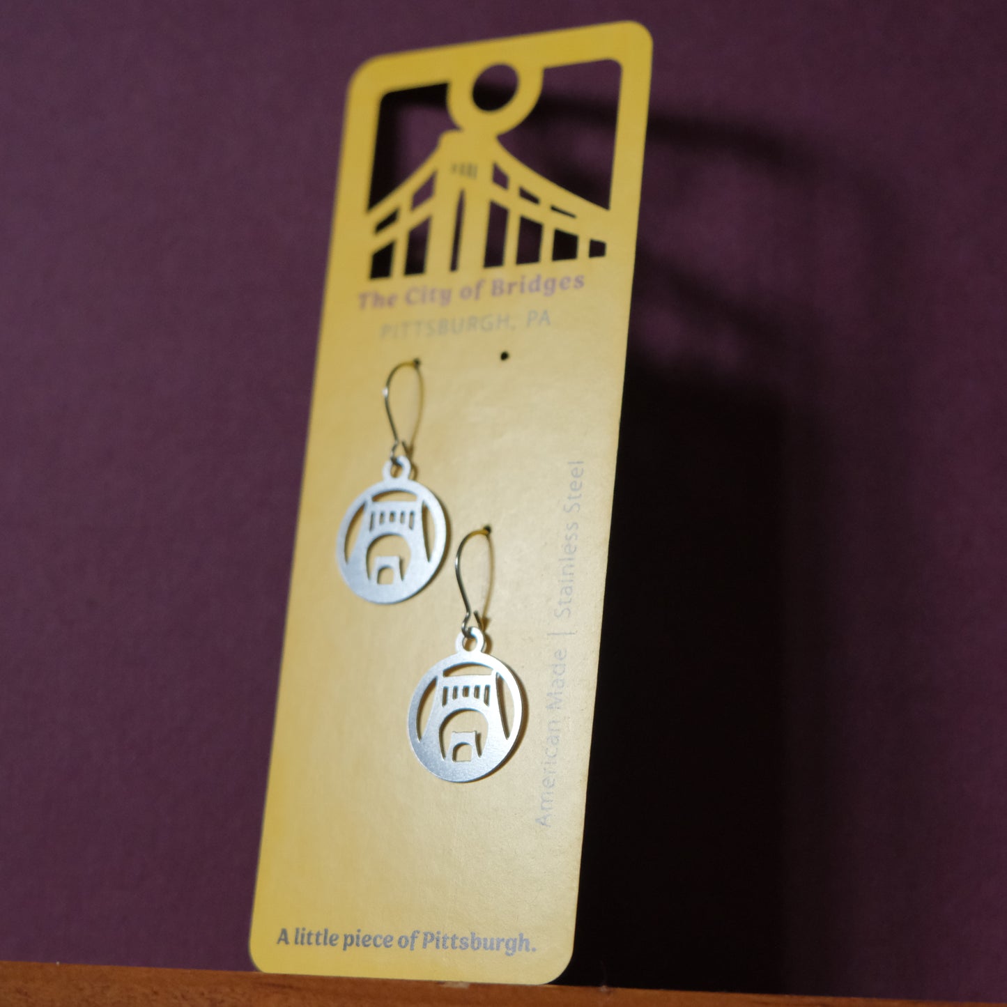 Pittsburgh Earrings | Mini-Warhol Bridge
