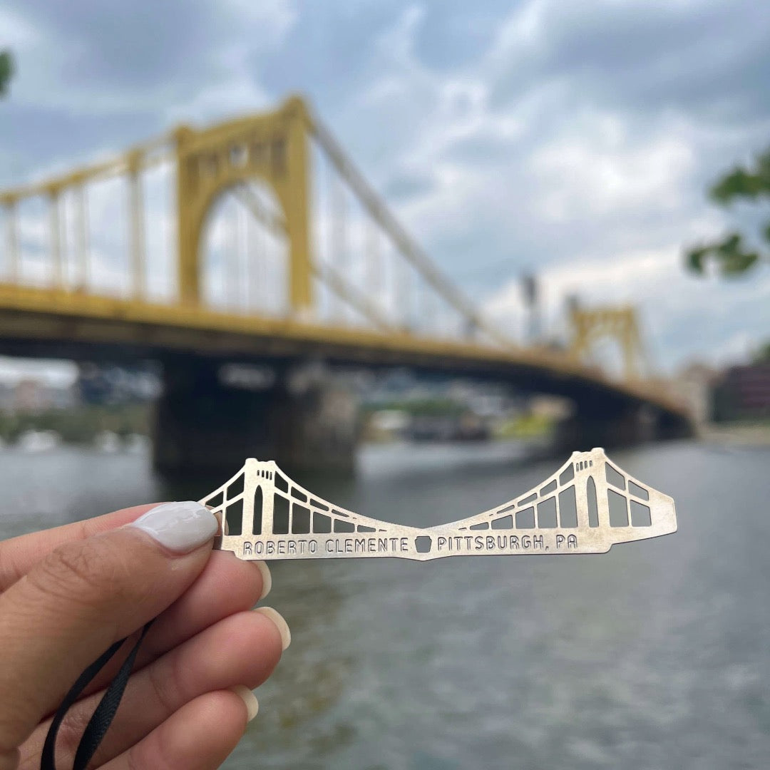 Roberto Clemente Bridge Ornament by Audra Azoury