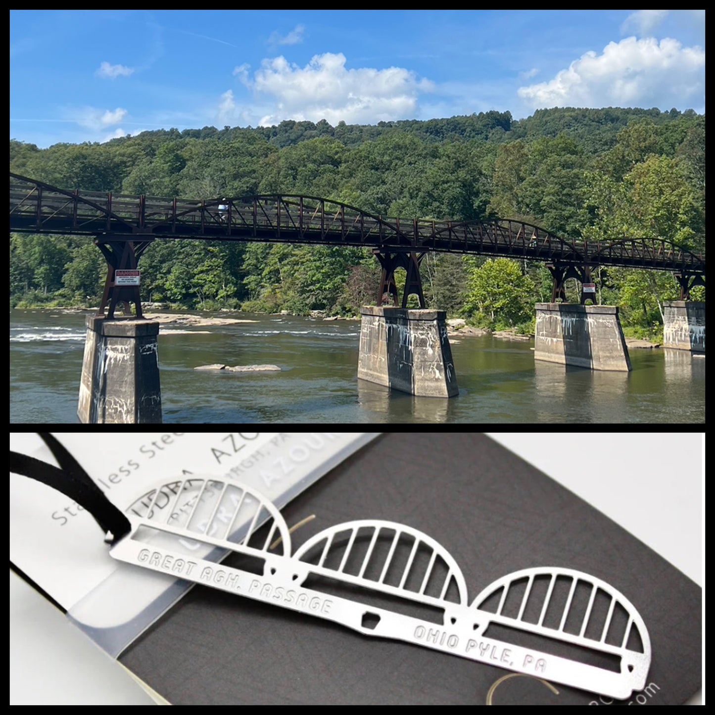Pittsburgh Bridge Ornament | Great Allegheny Passage Ohio Pyle