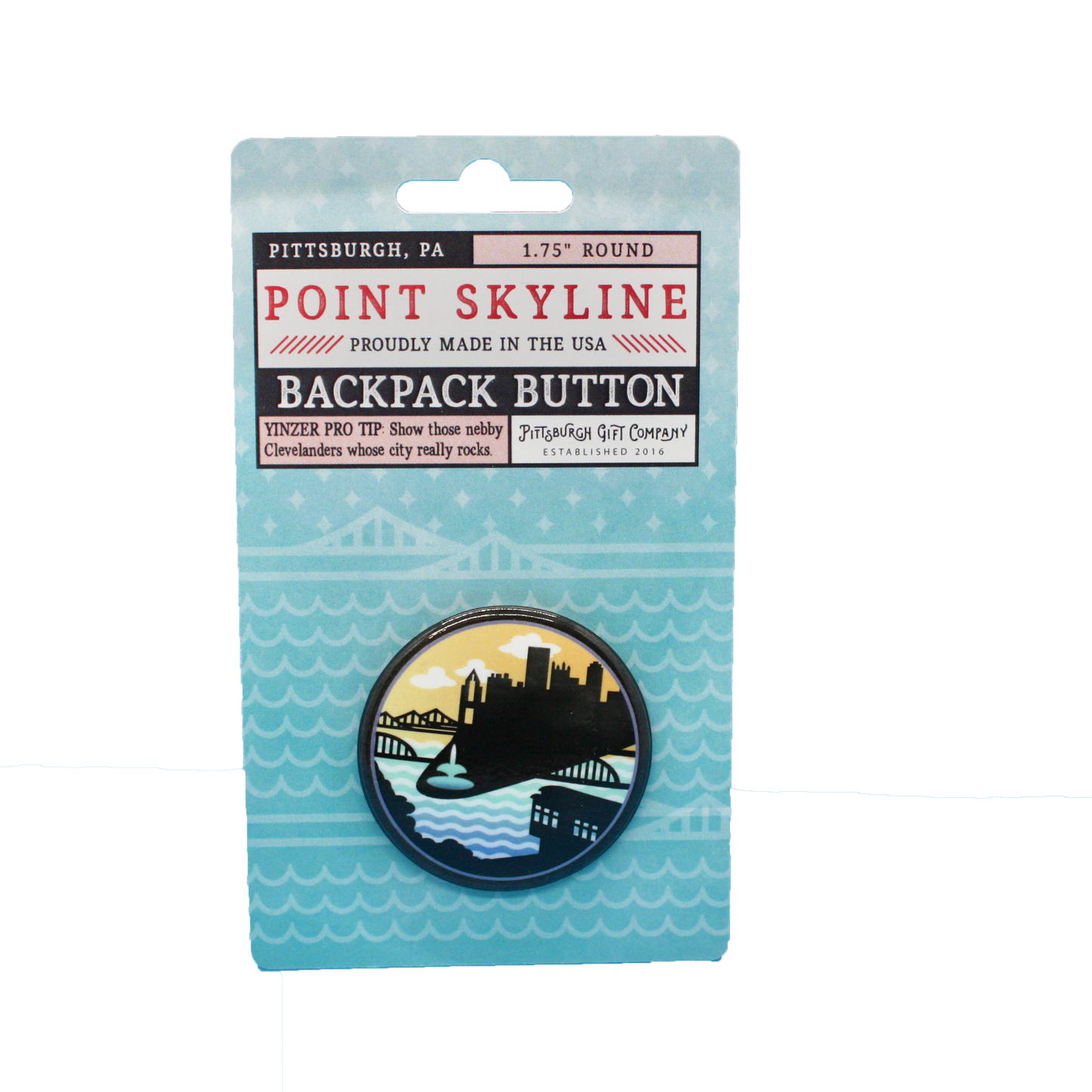 Pittsburgh Backpack Pin | Pittsburgh Skyline