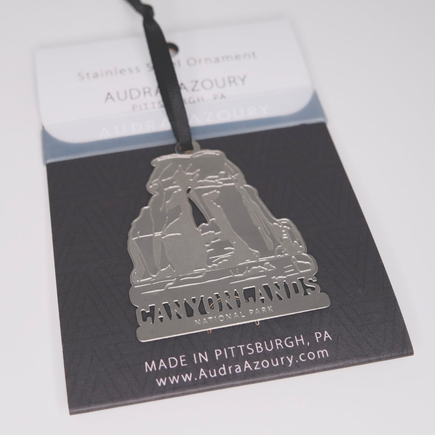 Canyonlands National Park ornament in stainless steel by Audra Azoury