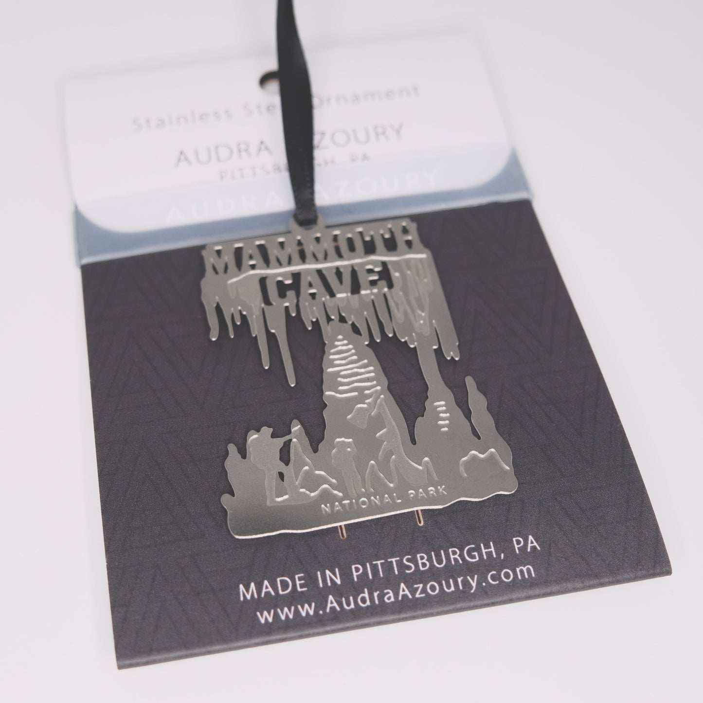 Mammoth Cave National Park ornament in stainless steel by Audra Azoury