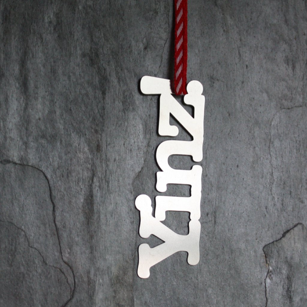 Stainless steel YINZ ornament by Audra Azoury