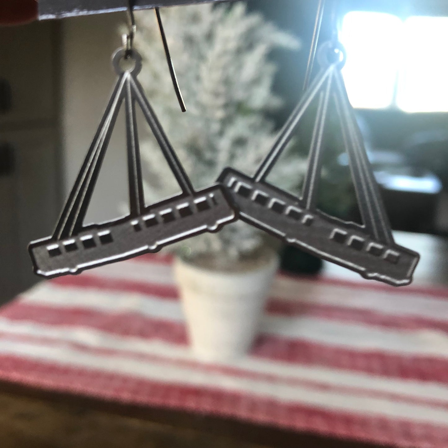 Fern Hollow Bridge Bus Earrings