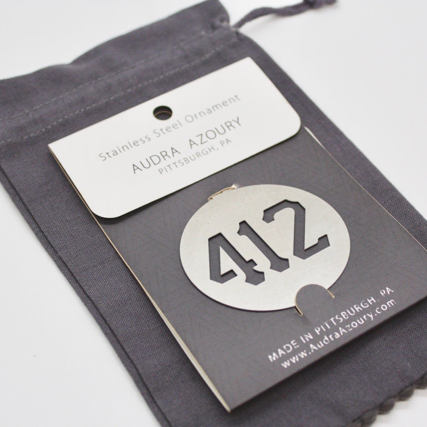 412 Pittsburgh Zip Code orrnament by audra azoury