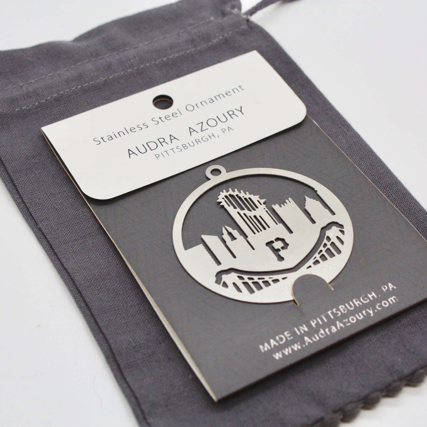 Pittsburgh Pirate Baseball Ornament by local artist Audra Azoury