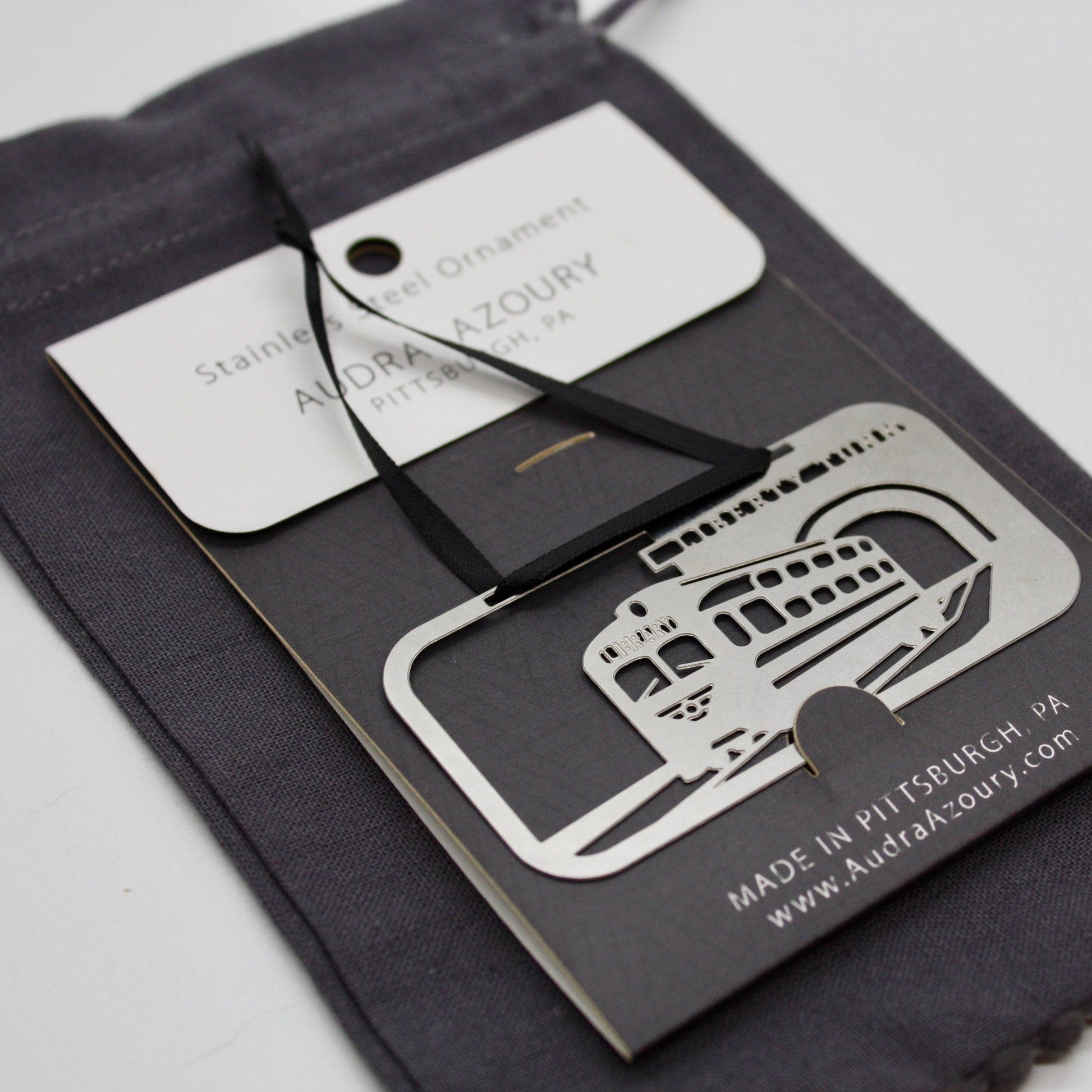 Pittsburgh Street Car Ornament by Audra Azoury