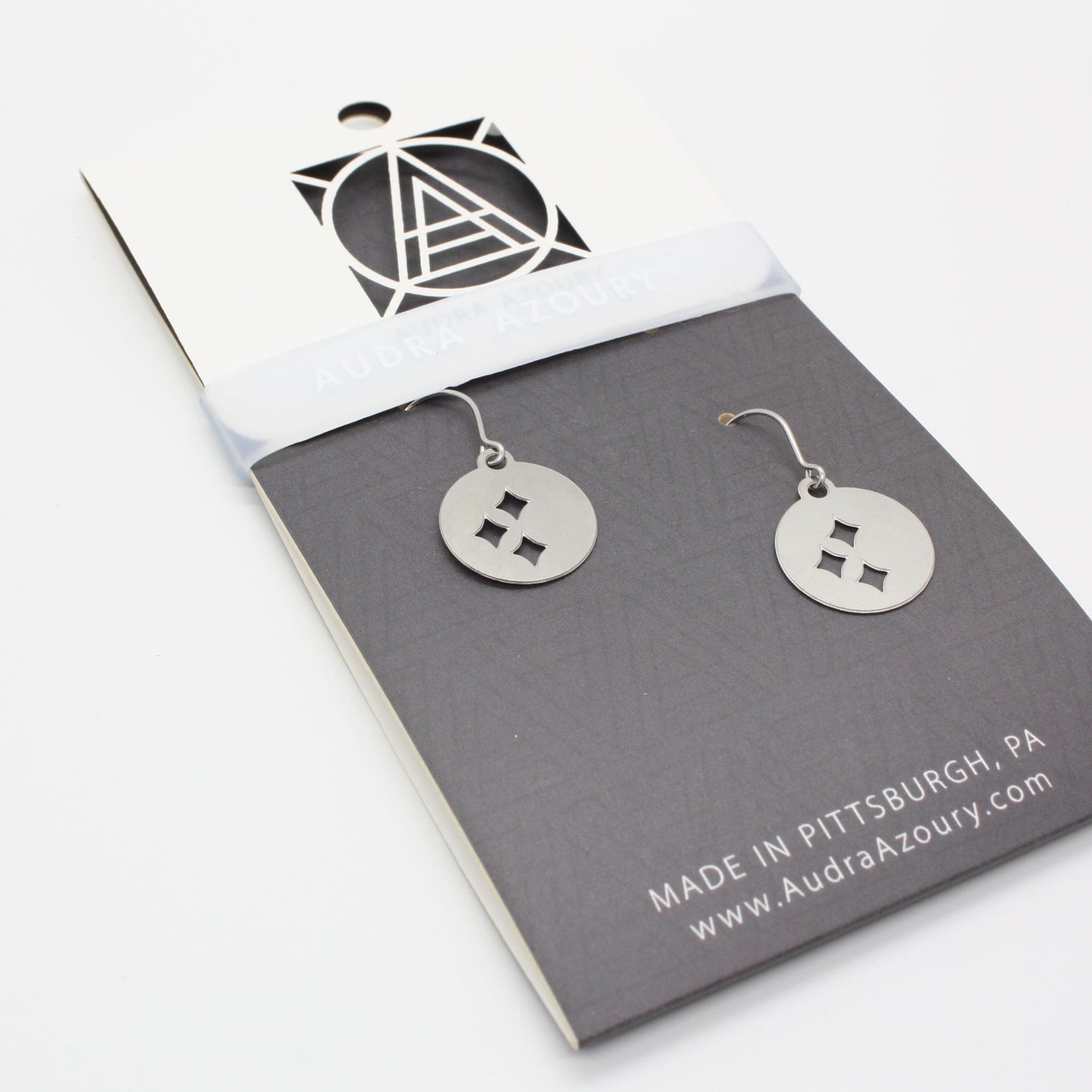 Pittsburgh Earrings | Mini-Steel Stars