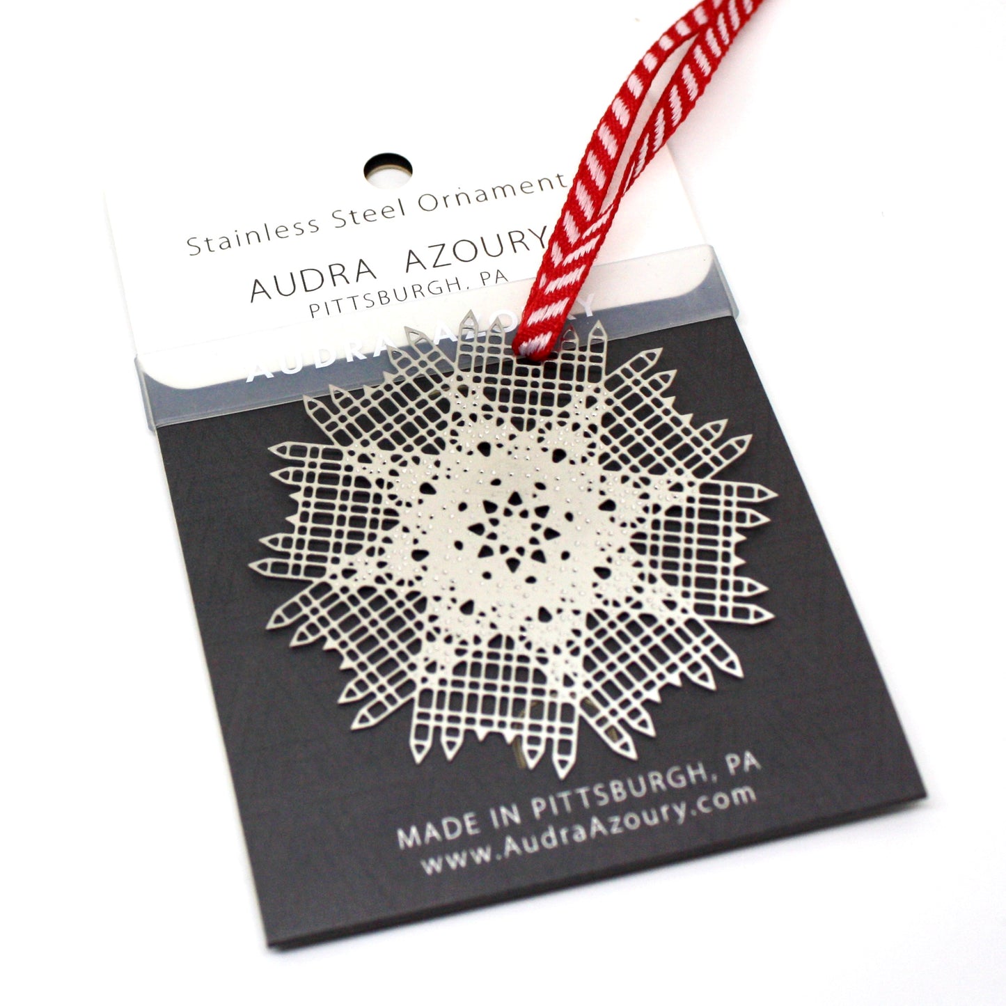 PPG Snowflake Stainless Steel Ornament by Audra Azoury