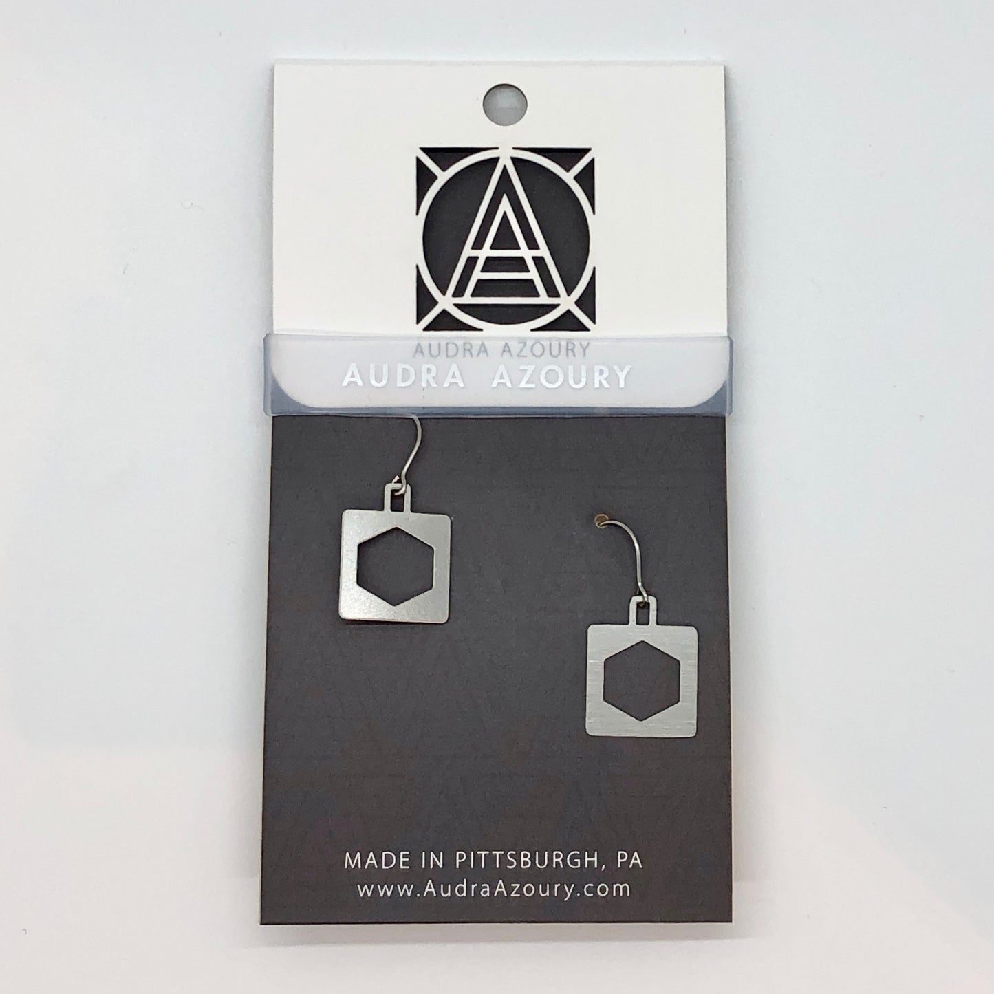 Bridge Earrings | Square Hex Truss