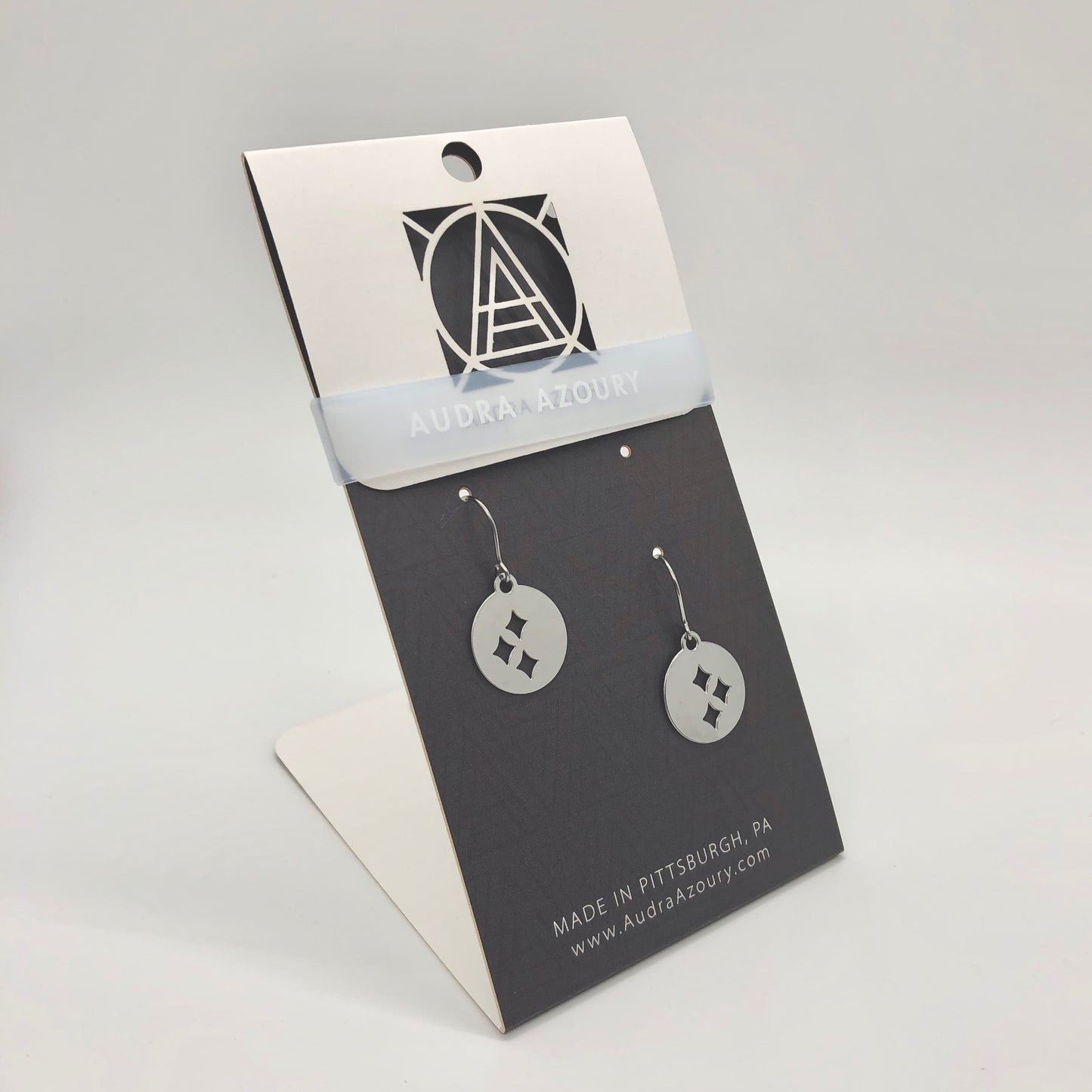 Pittsburgh Earrings | Mini-Steel Stars