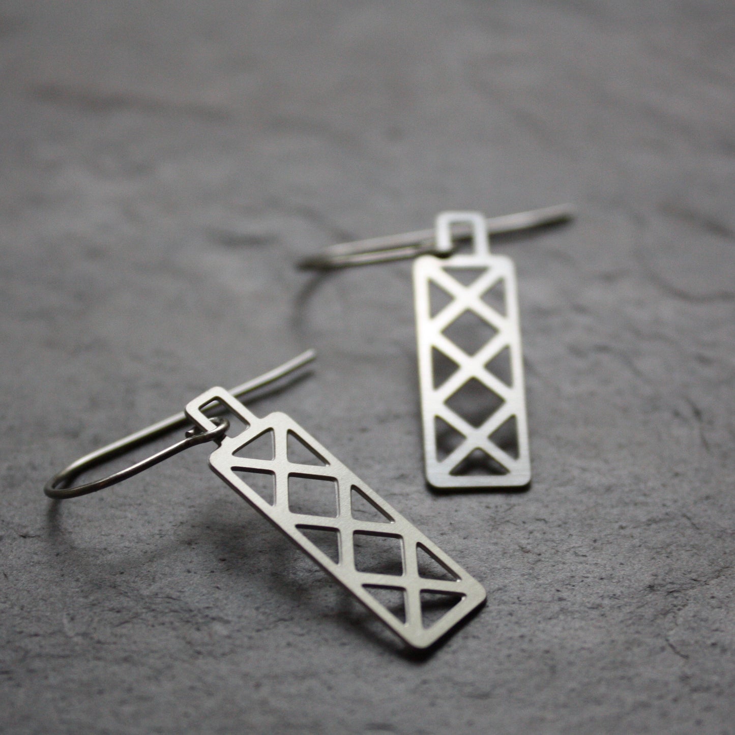 Bridge Truss Earrings | Hex Dangle by Audra Azoury