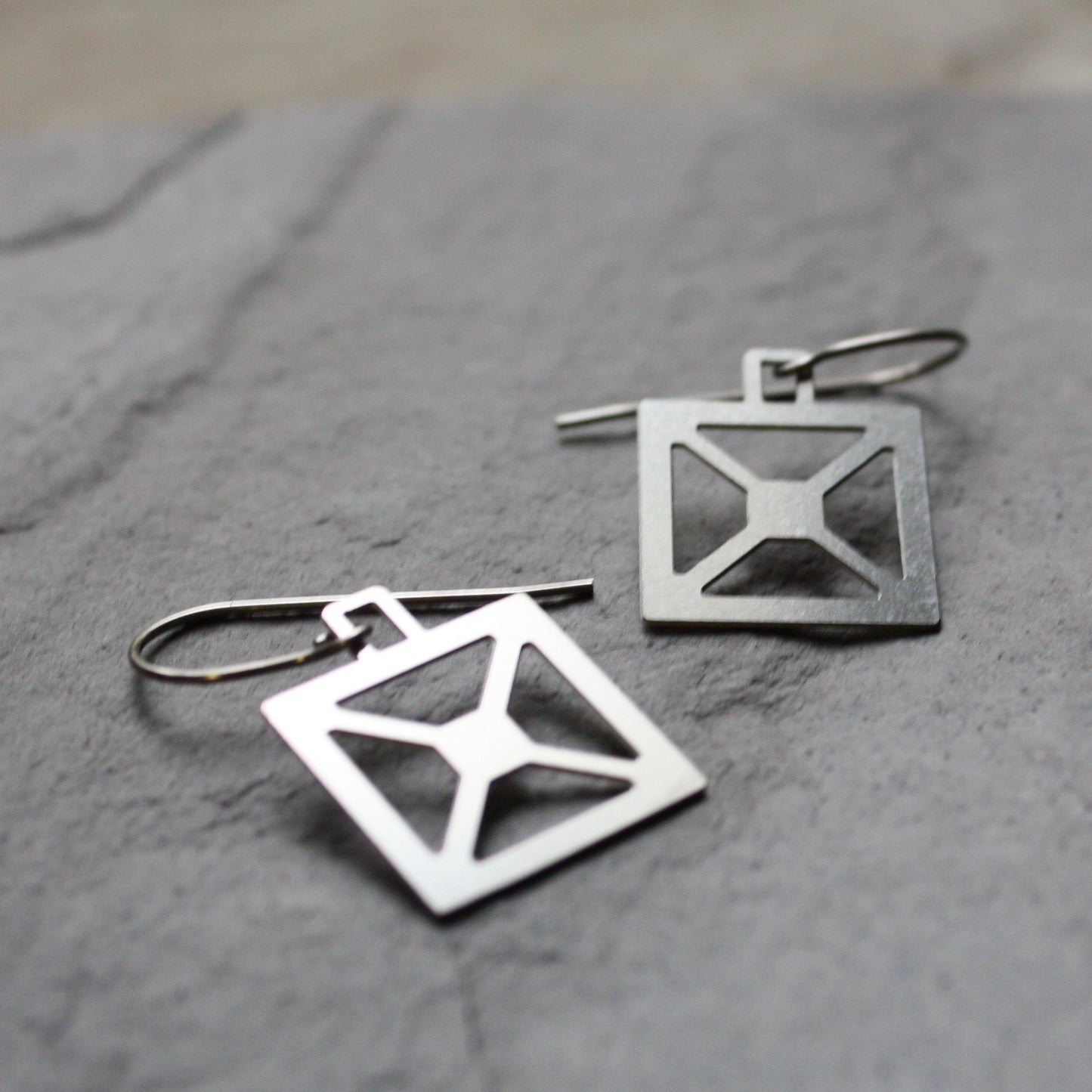 Square X Bridge Truss earrings by Audra Azoury