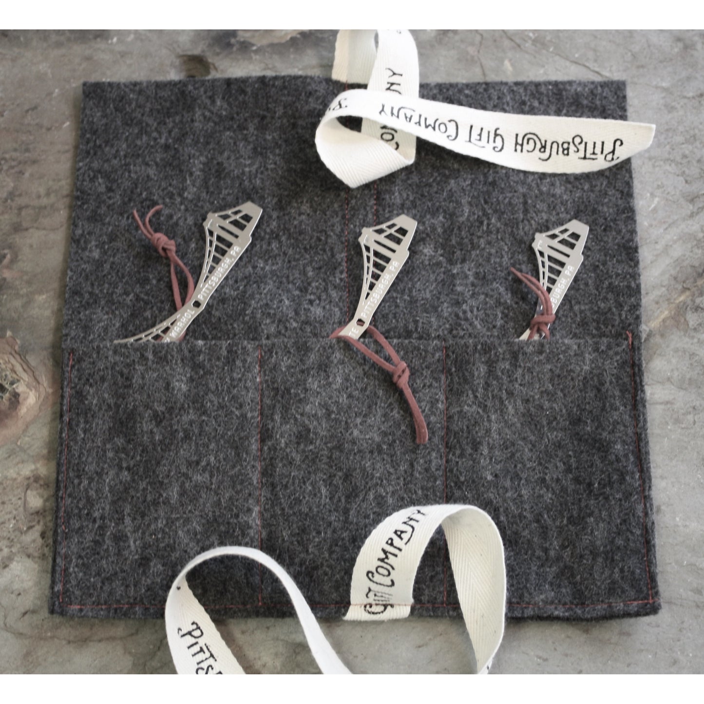 Pittsburgh Sister Bridge Ornament Set | Warhol, Clemente & Carson by Audra Azoury