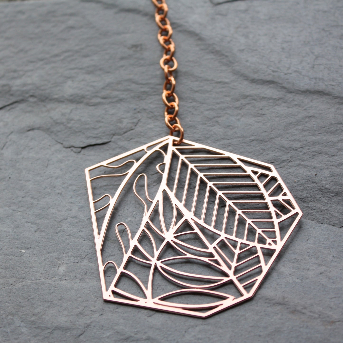 copper leaf sun catcher by audra azoury
