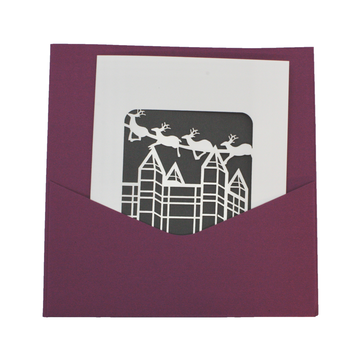 Reindeer Card + Pocket Envelope | Assorted Colors