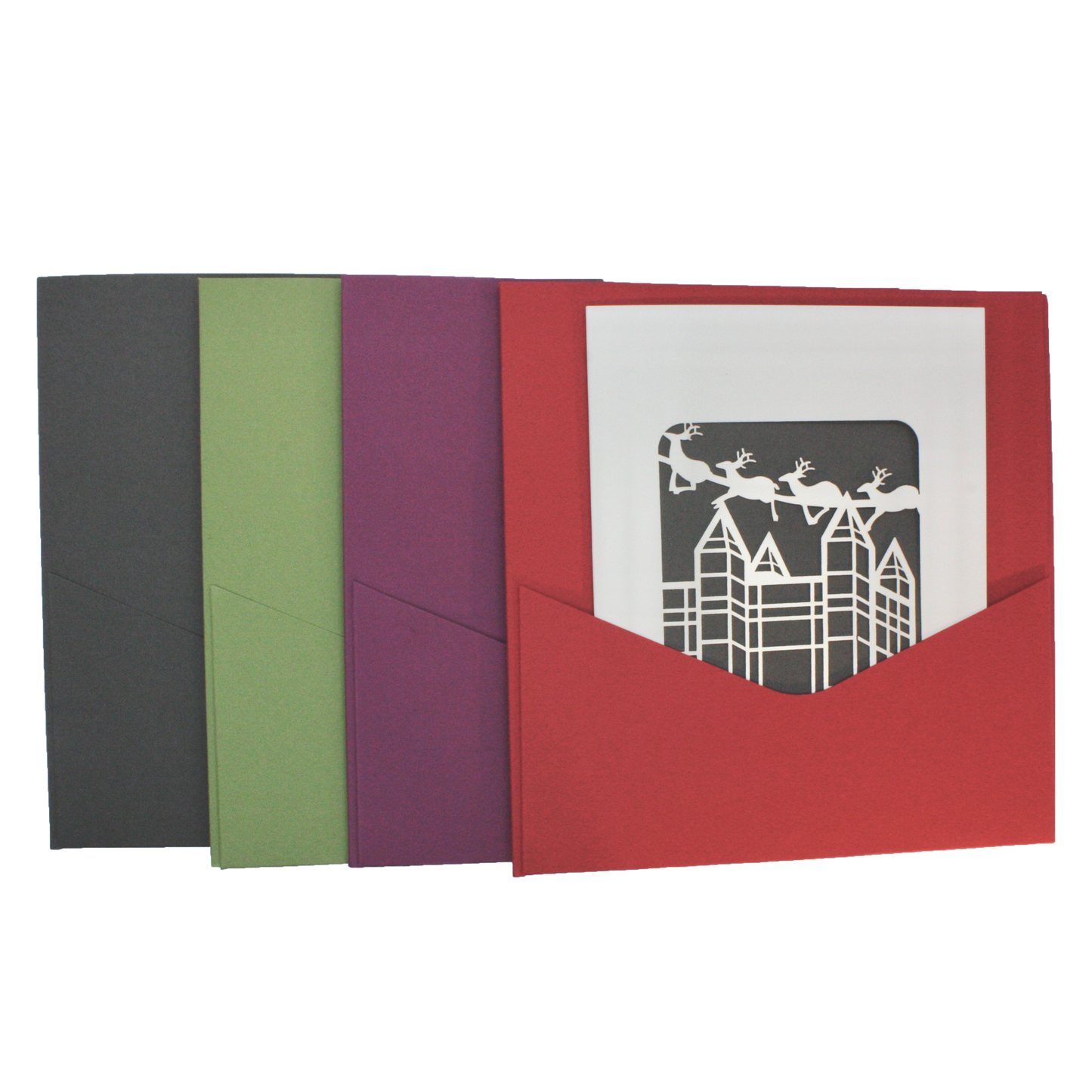 Reindeer Card + Pocket Envelope | Assorted Colors