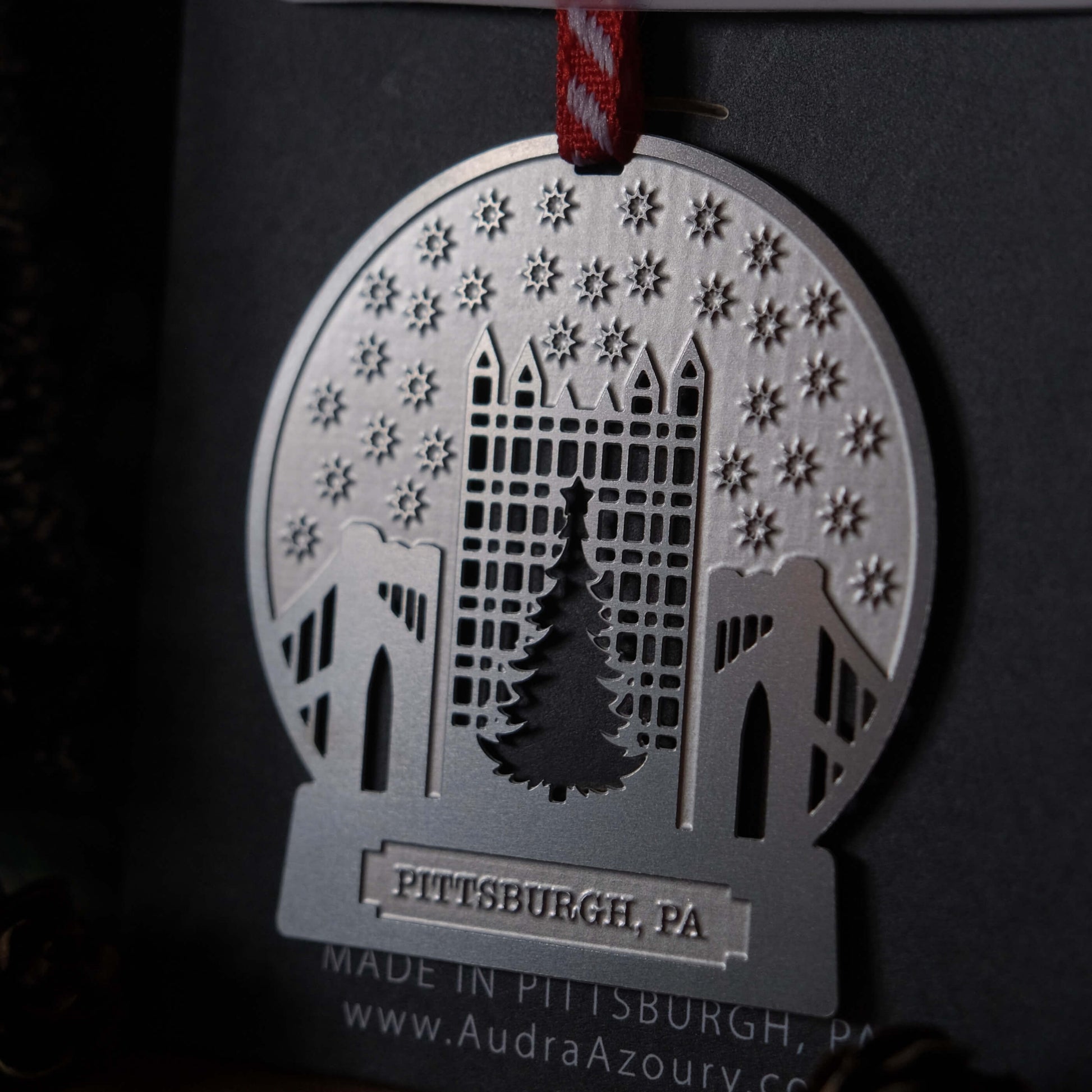 Pittsburgh Snow Globe Ornament by Audra Azoury