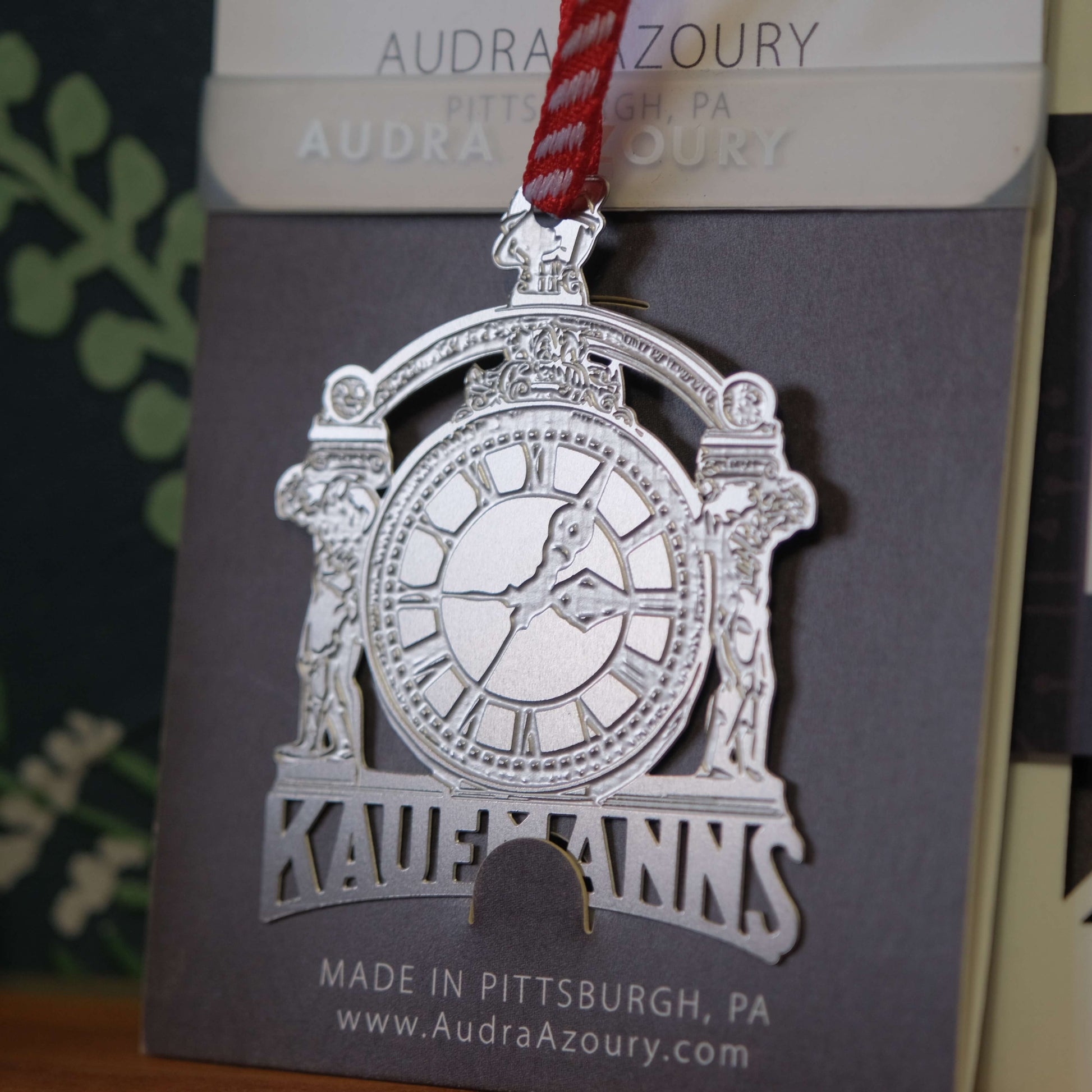 Kaufmann's Clock Stainless Steel Ornament, Pittsburgh by Audra Azoury