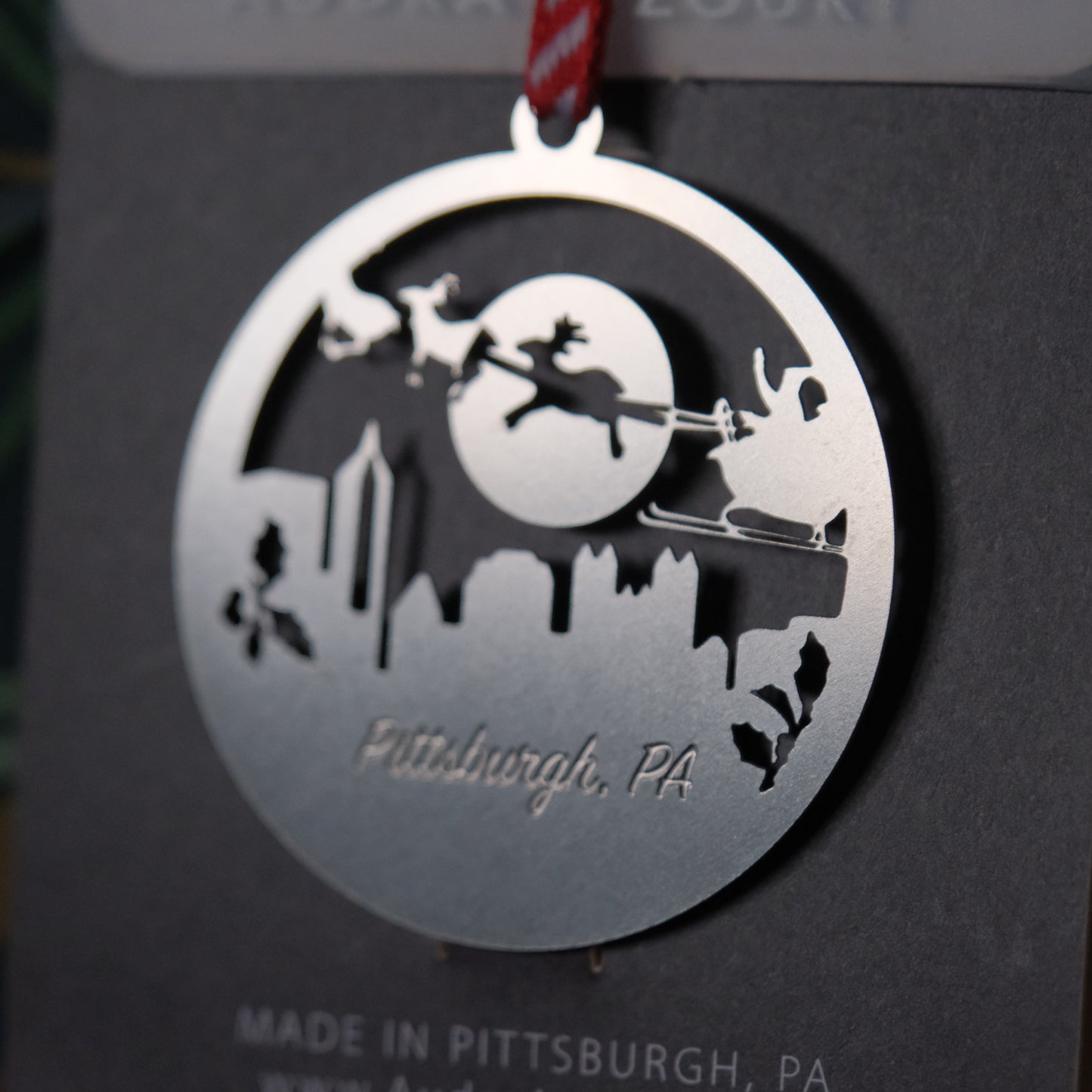 Pittsburgh Ornament | Santa's Sleigh over Pittsburgh