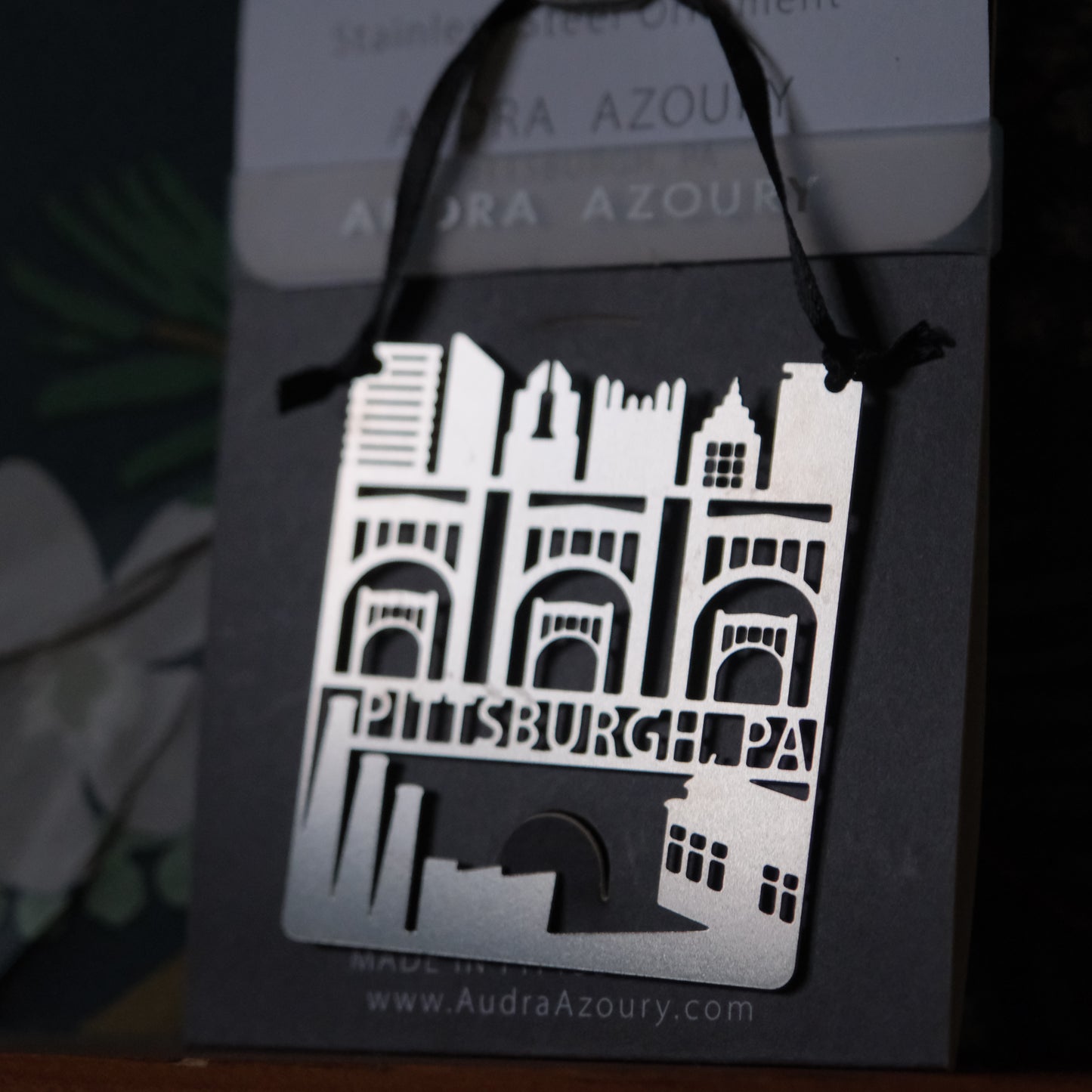 Pittsburgh Ornament | Square Cityscape