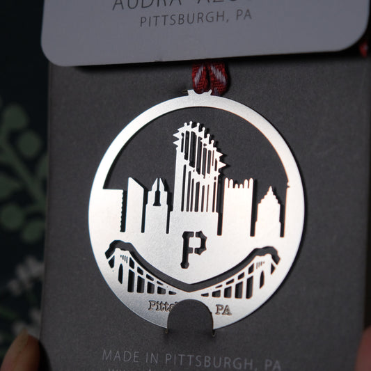 Pittsburgh Ornament | Baseball Trophy