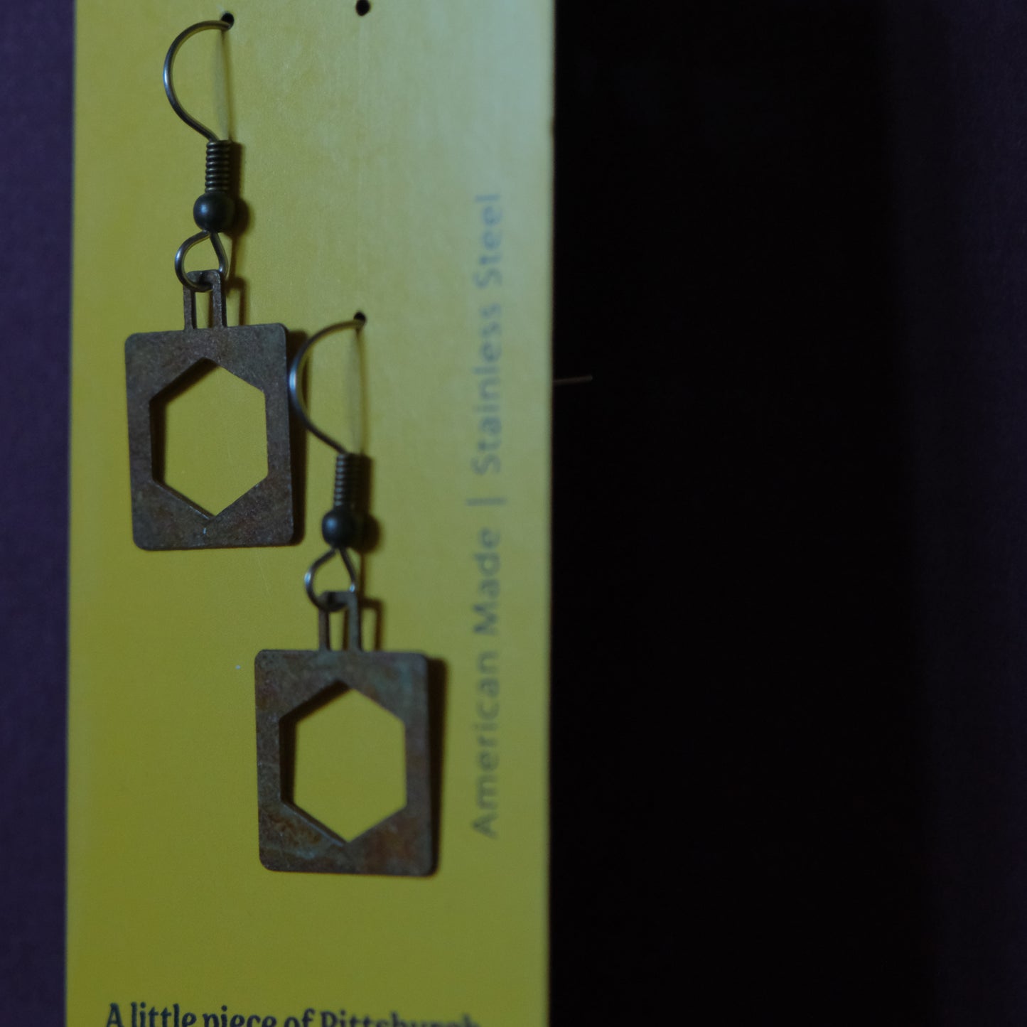 Bridge Earrings | Square Hex Truss