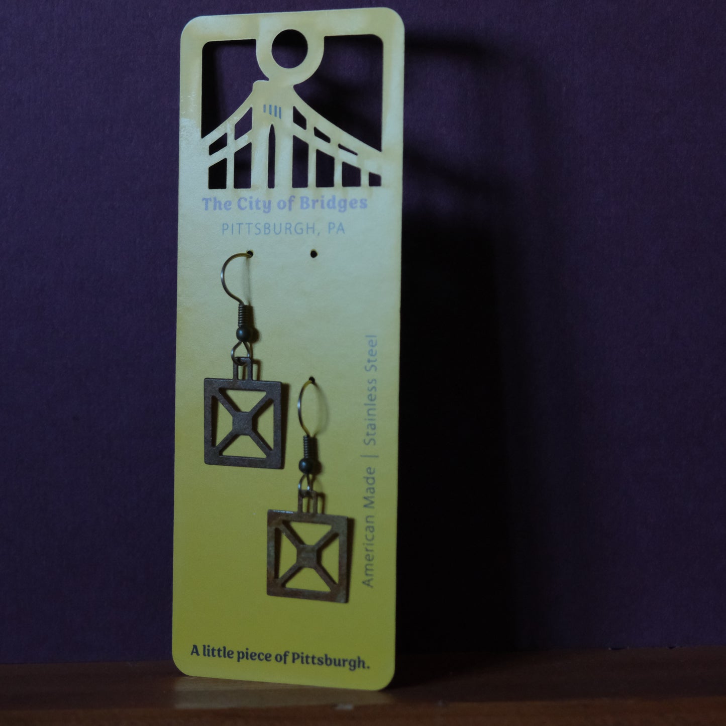 Bridge Earrings | Square X Truss