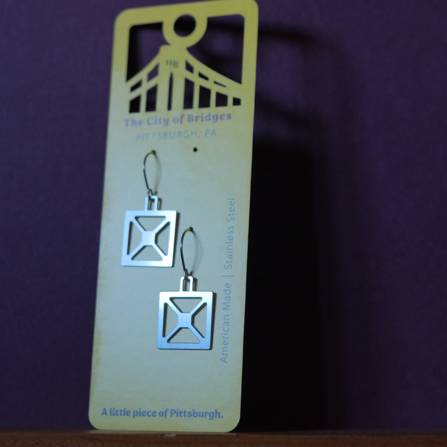 Bridge Earrings | Square X Truss