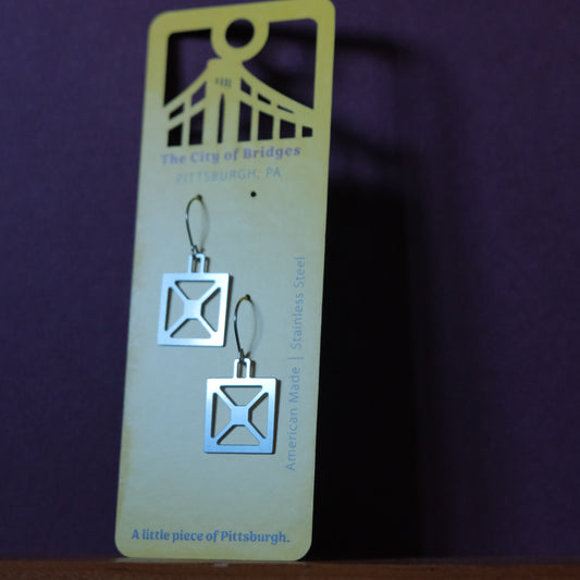 Bridge Earrings | Square X Truss
