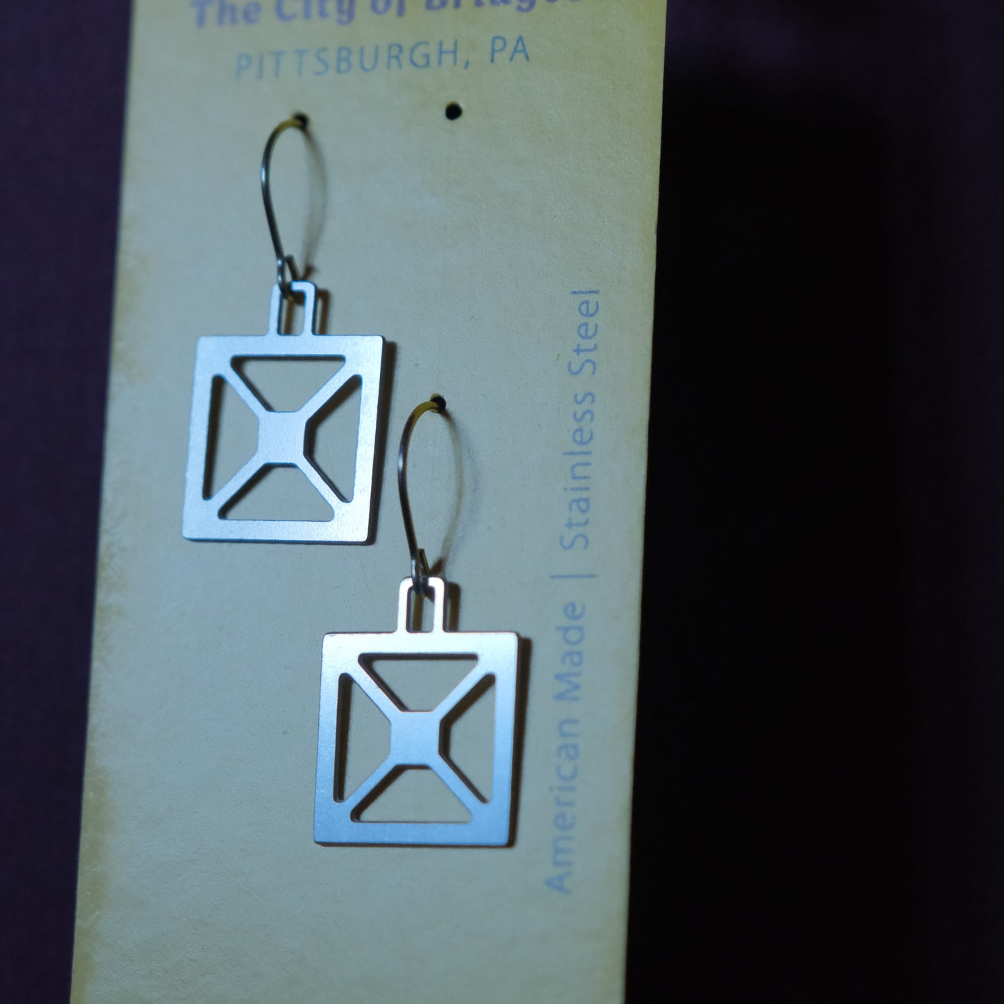 Bridge Earrings | Square X Truss