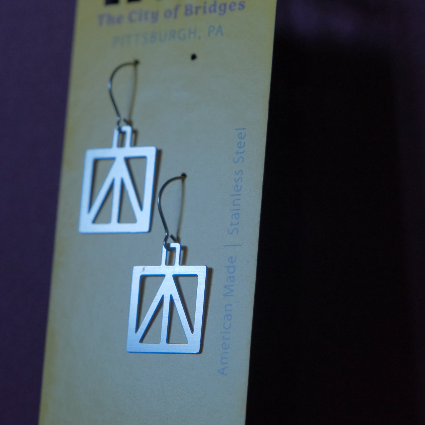 Bridge Earrings | Square Peace Truss