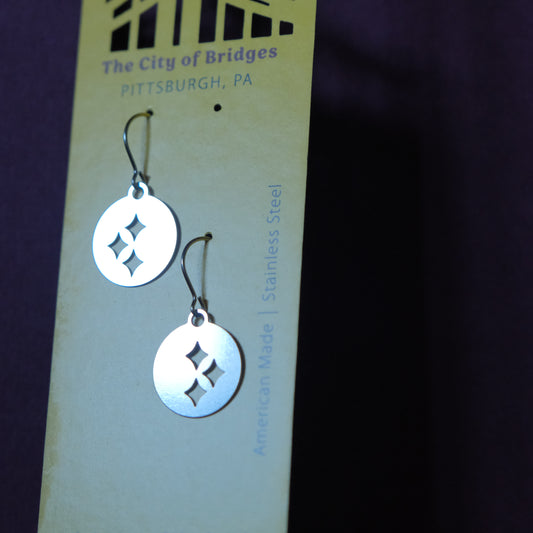 Pittsburgh Earrings | Mini-Steel Stars