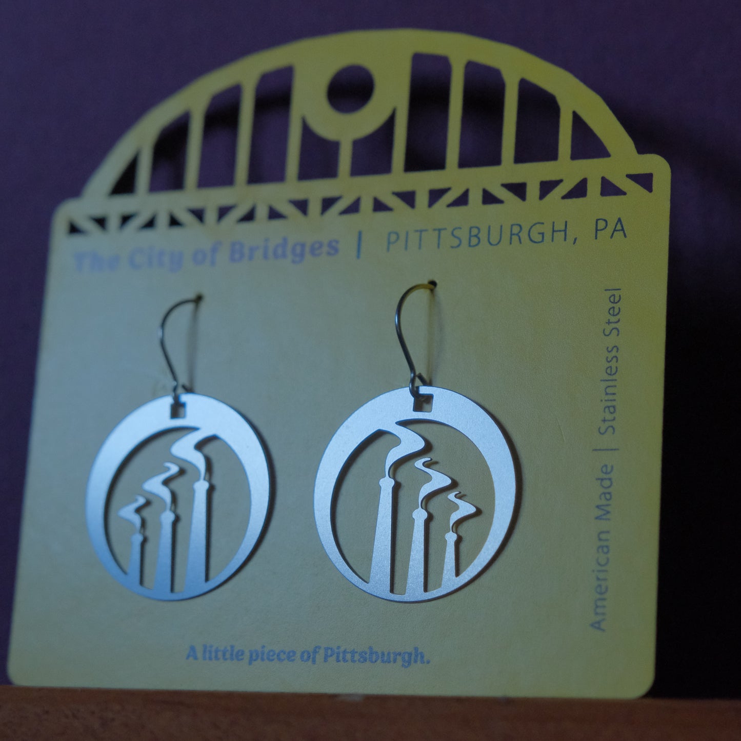 Pittsburgh Earrings | Smoke Stacks