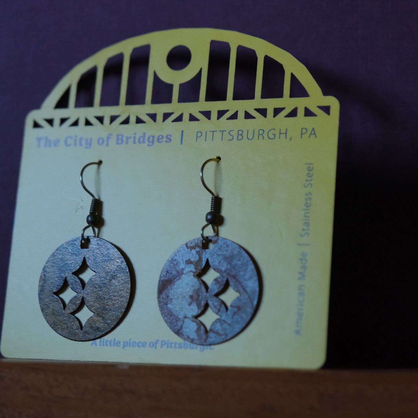 Pittsburgh Earrings | Steel Stars