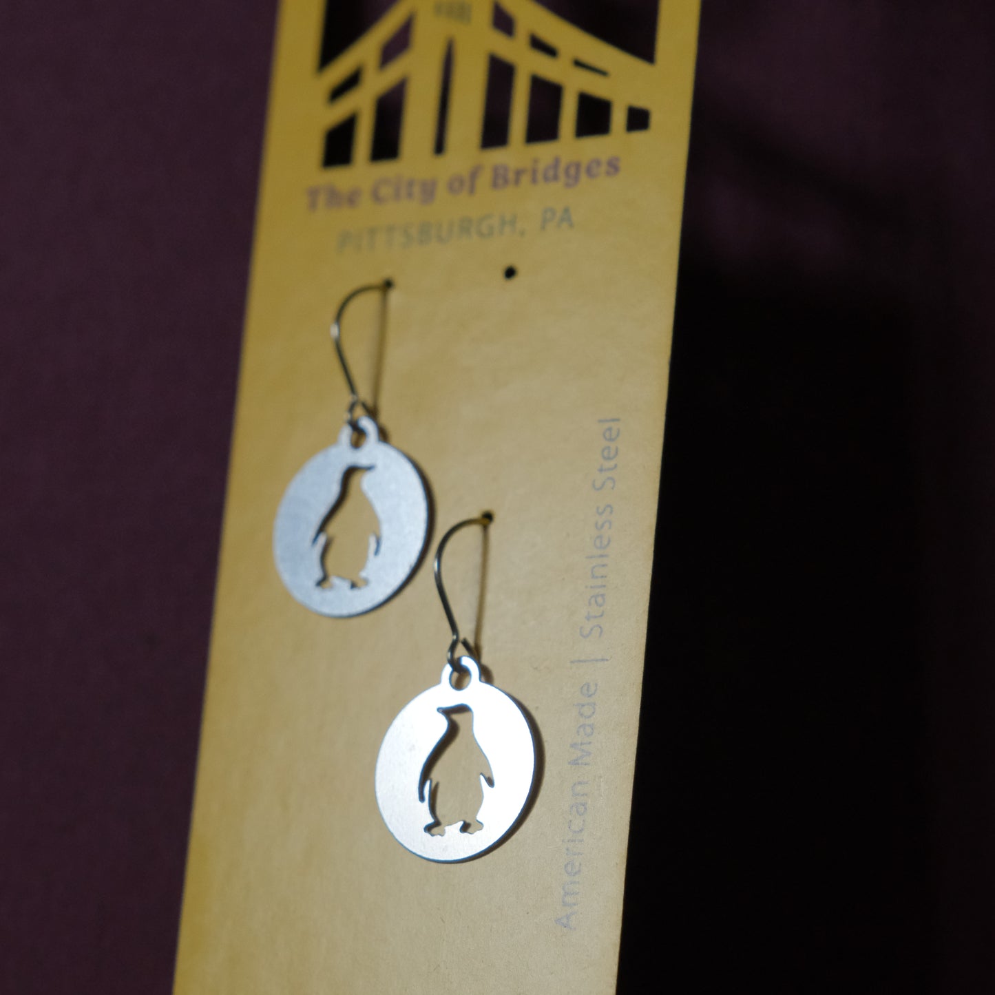 Pittsburgh Earrings | Mini-Penguin
