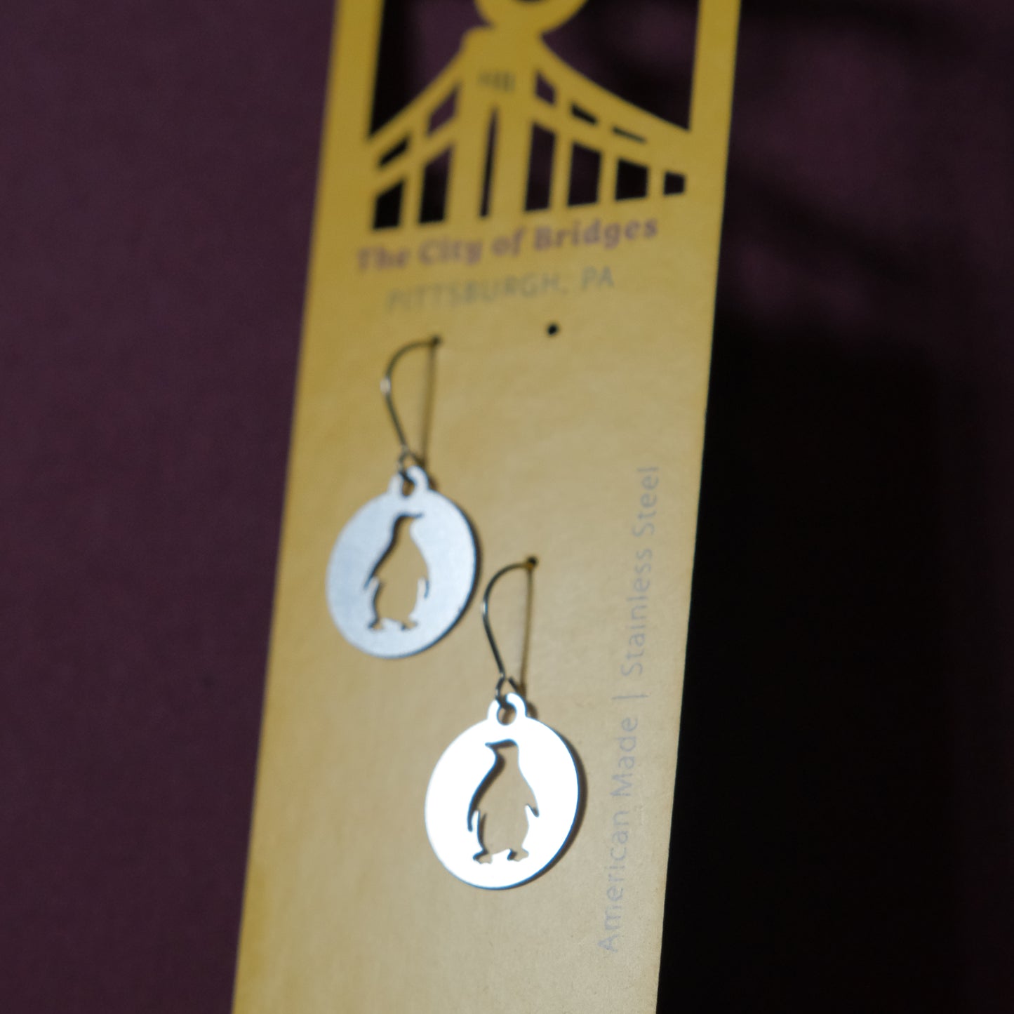 Pittsburgh Earrings | Mini-Penguin