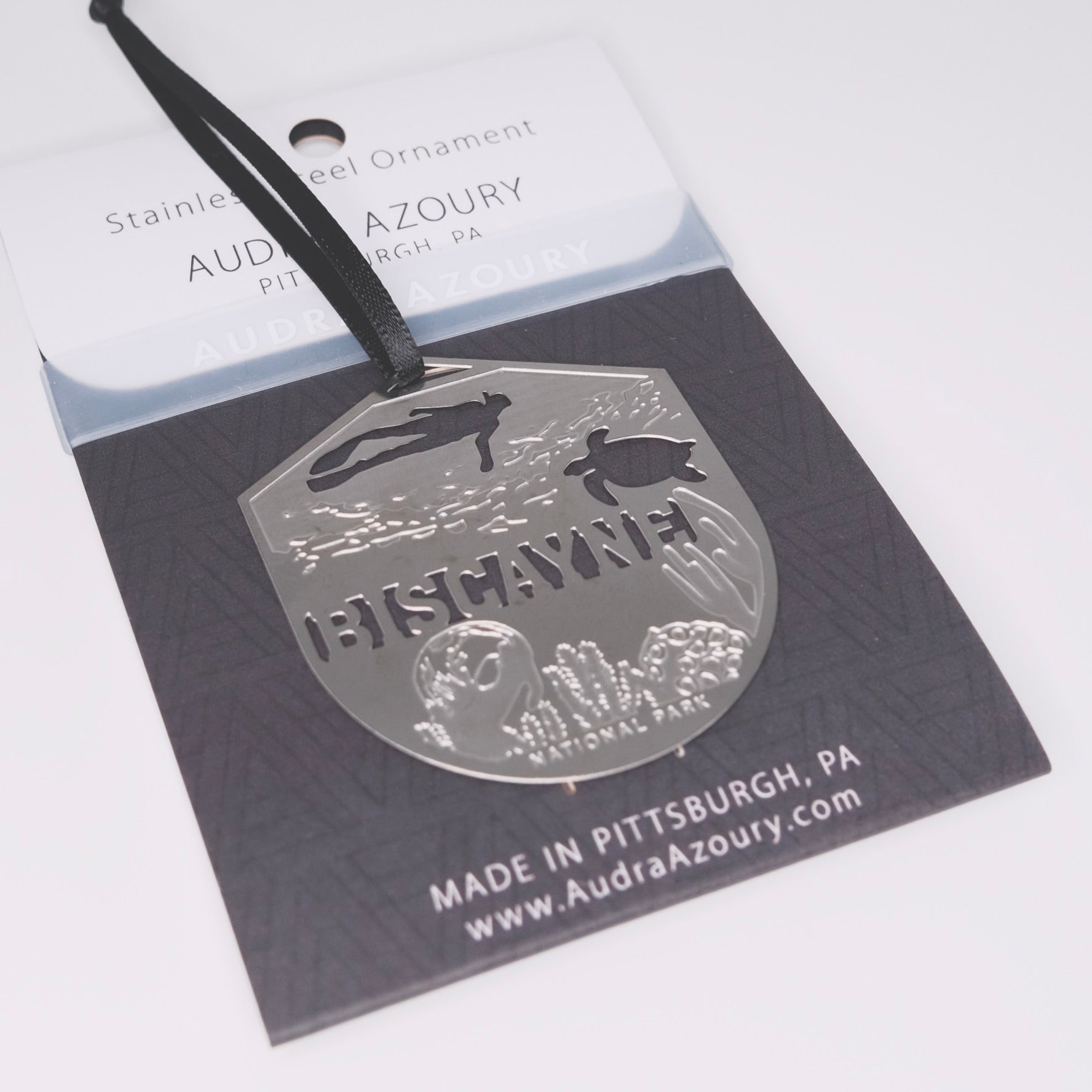 Biscayne National Park ornament in stainless steel by Audra Azoury