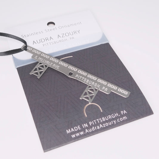 South Millvale Bridge, Pittsburgh PA ornament by Audra Azoury