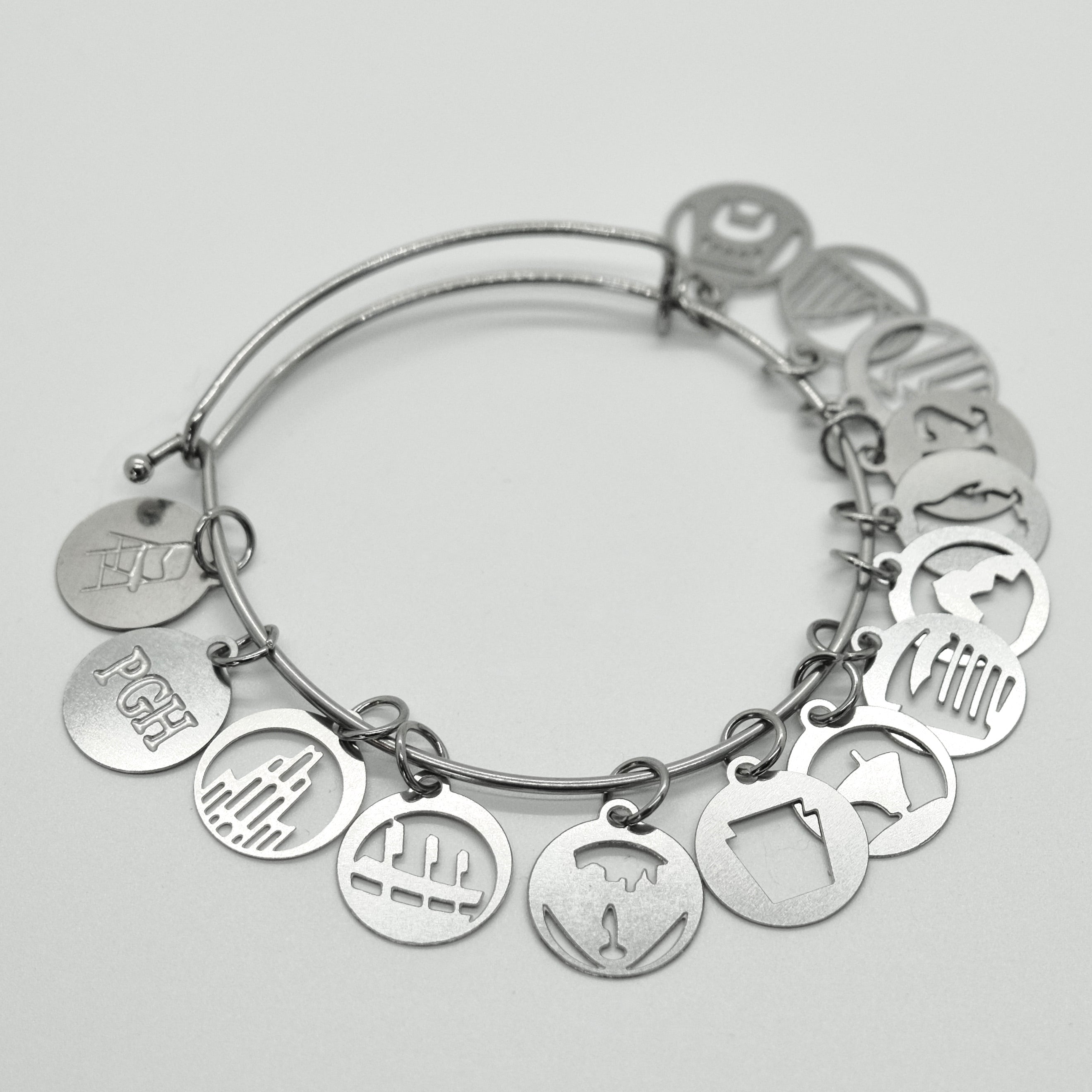 Build your own Pittsburgh Bangle Charm Bracelet