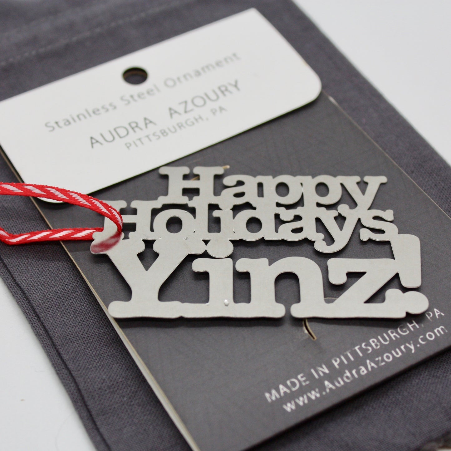 Happy Holidays YINZ ornament by Audra Azoury
