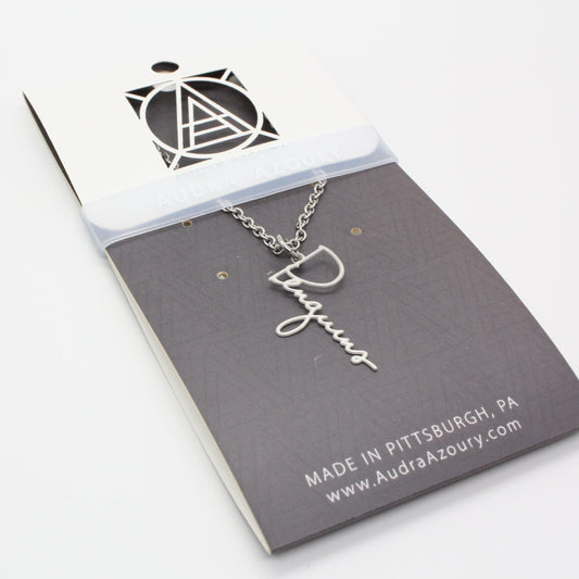 Penguins | Script Necklace