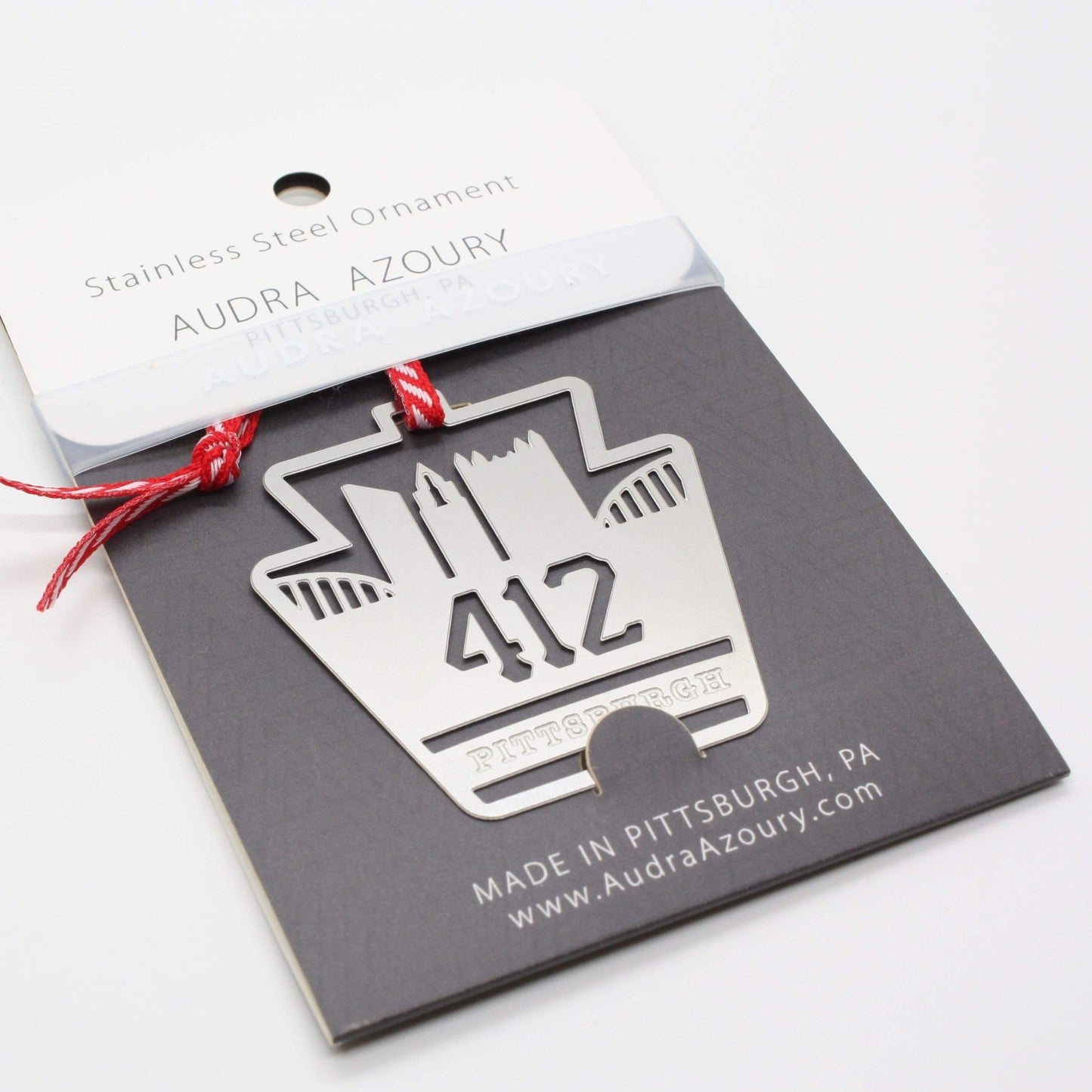 412 area code ornament by audra azoury