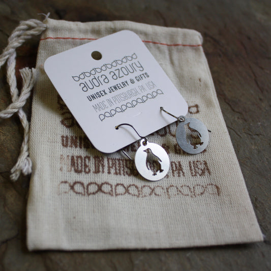 Pittsburgh Earrings | Mini Penguin
