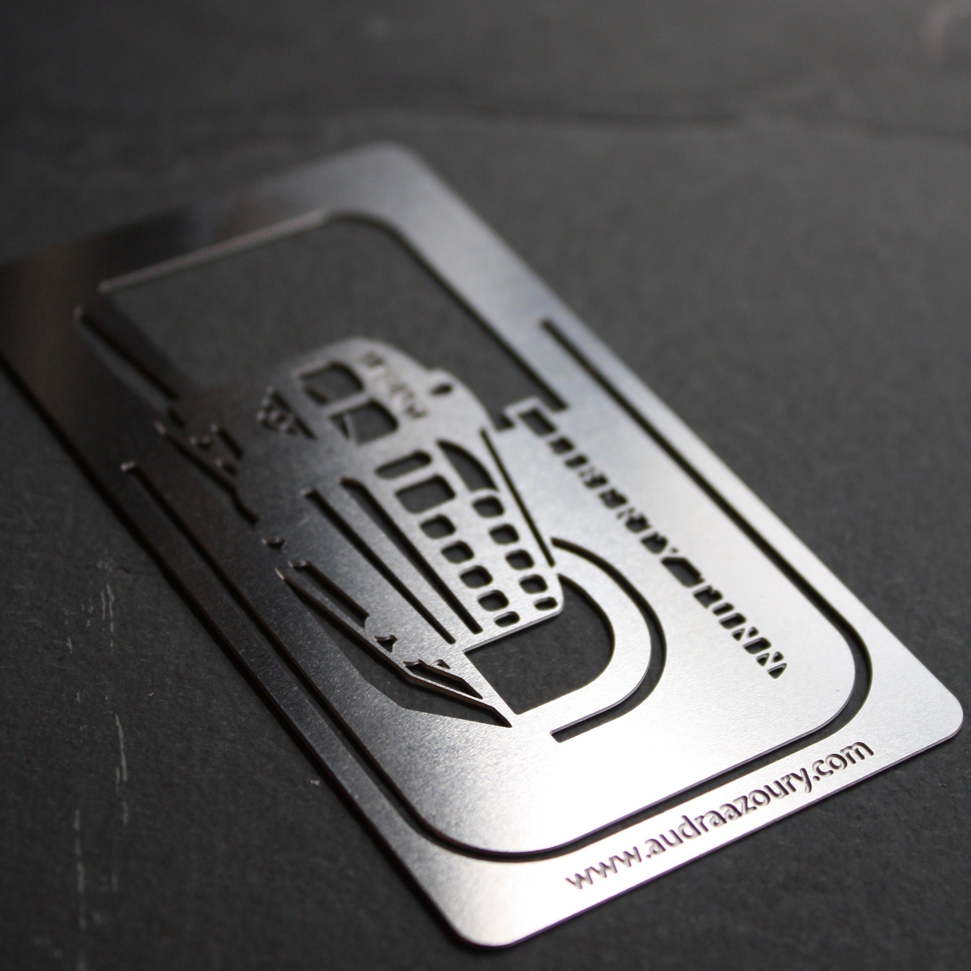 Clip-on trolley bookmark by Pittsburgh artist Audra Azoury