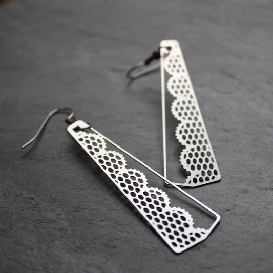 Lace Earrings | Frilly Dangle by audra azoury