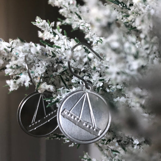 Fern Hollow Bridge Bus Mini Earrings